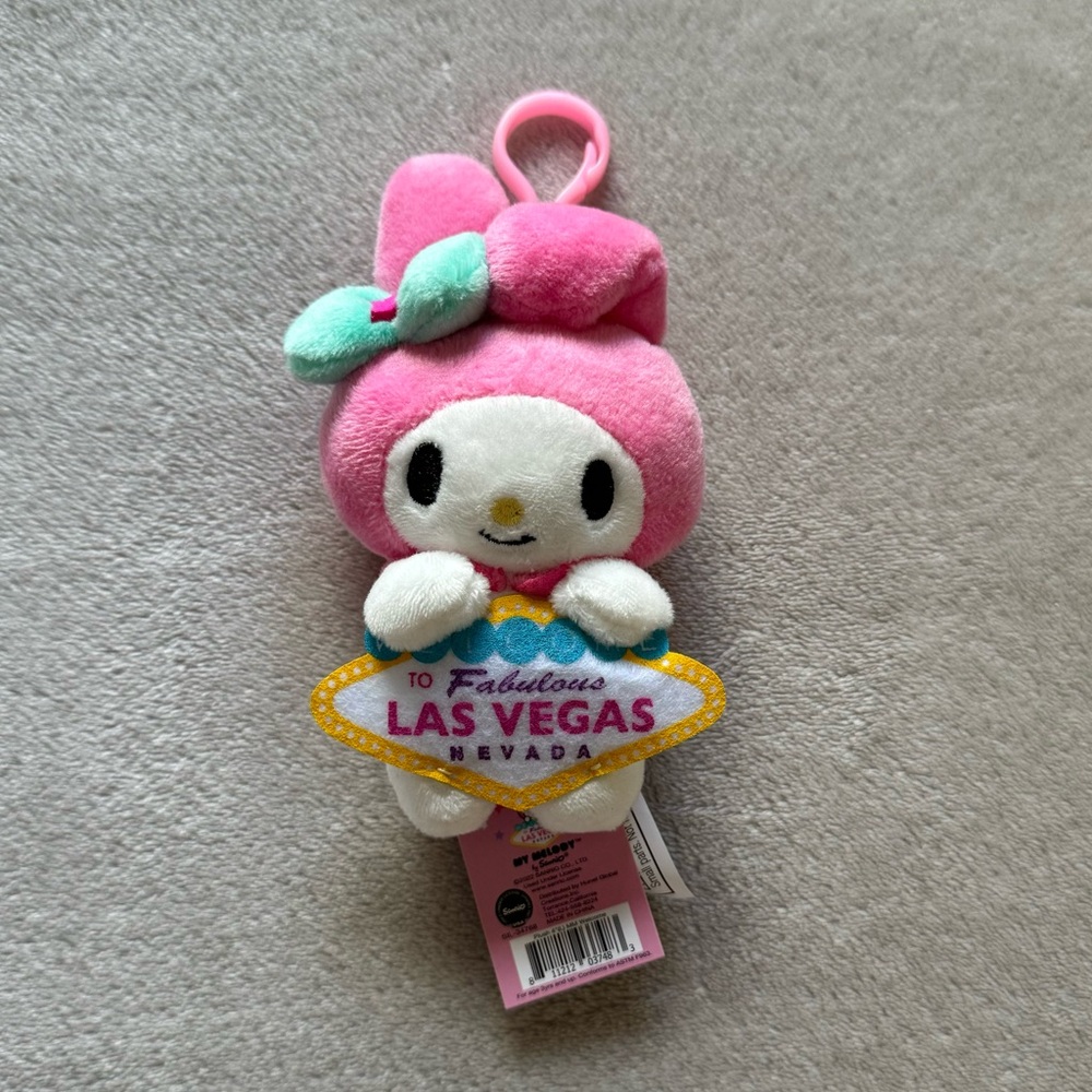 Sanrio My Melody Las Vegas Plush Keychain